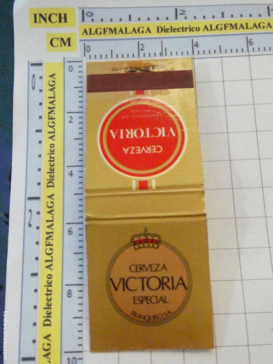 Cajas de cerillas: CAJA CAJETILLA DE CERILLAS. BEBIDAS CERVEZA VICTORIA M&Aacute;LAGA FRANQUELO
