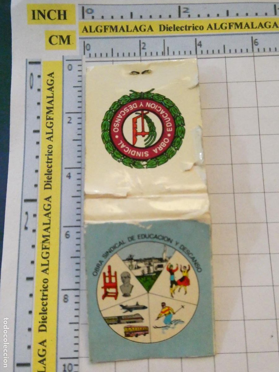 Cajas de cerillas: CAJA CAJETILLA DE CERILLAS. OBRA SINDICAL EDUCACI&Oacute;N Y DESCANSO