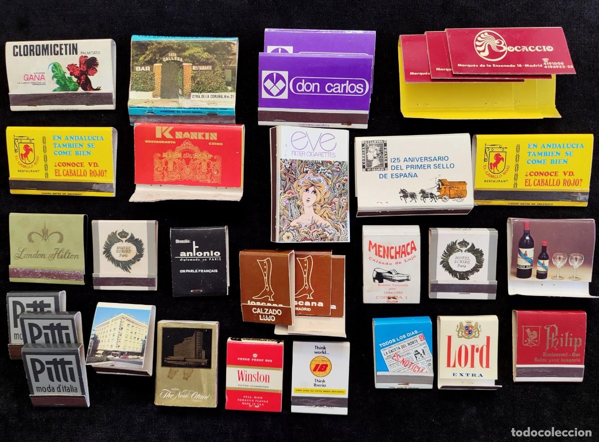 Streichholzschachteln: LOTE DE 31 CAJAS DE CERILLAS PUBLICIDAD. ESPA&Ntilde;A A&Ntilde;OS 60-70