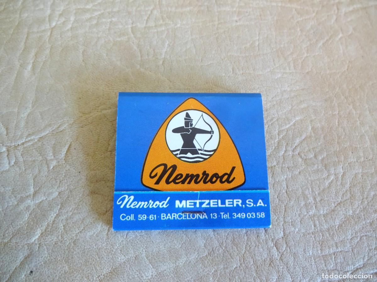 Matchboxes: antigua caja blister cerillas nemrod totalmente nueva! metzeler Barcelona