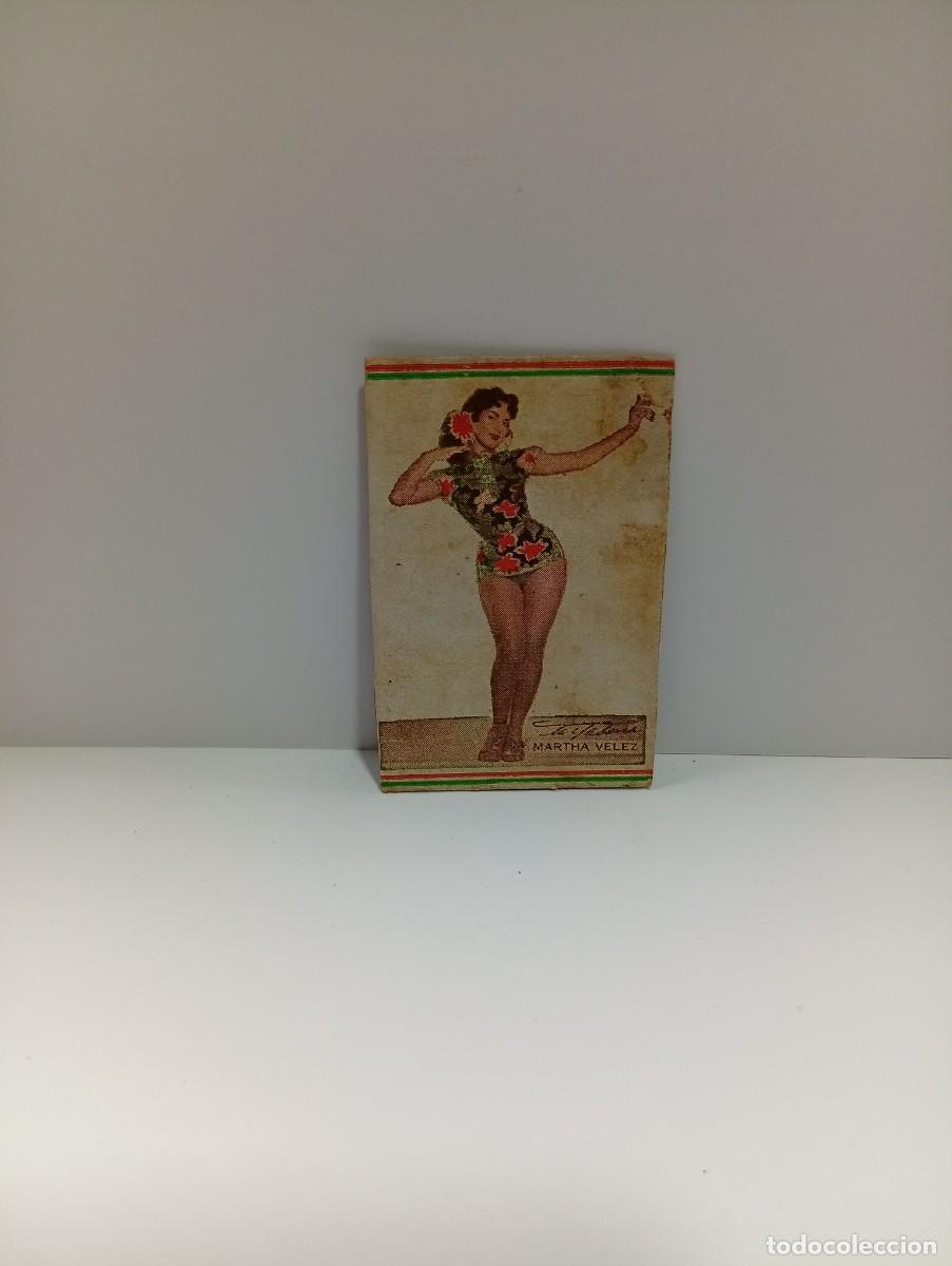 Cajas de cerillas: CUBA. FRONTAL DE CERILLAS ARTISTAS. MARTHA VELEZ. MEDIDAS : 7 X 4.5 CM APROX.