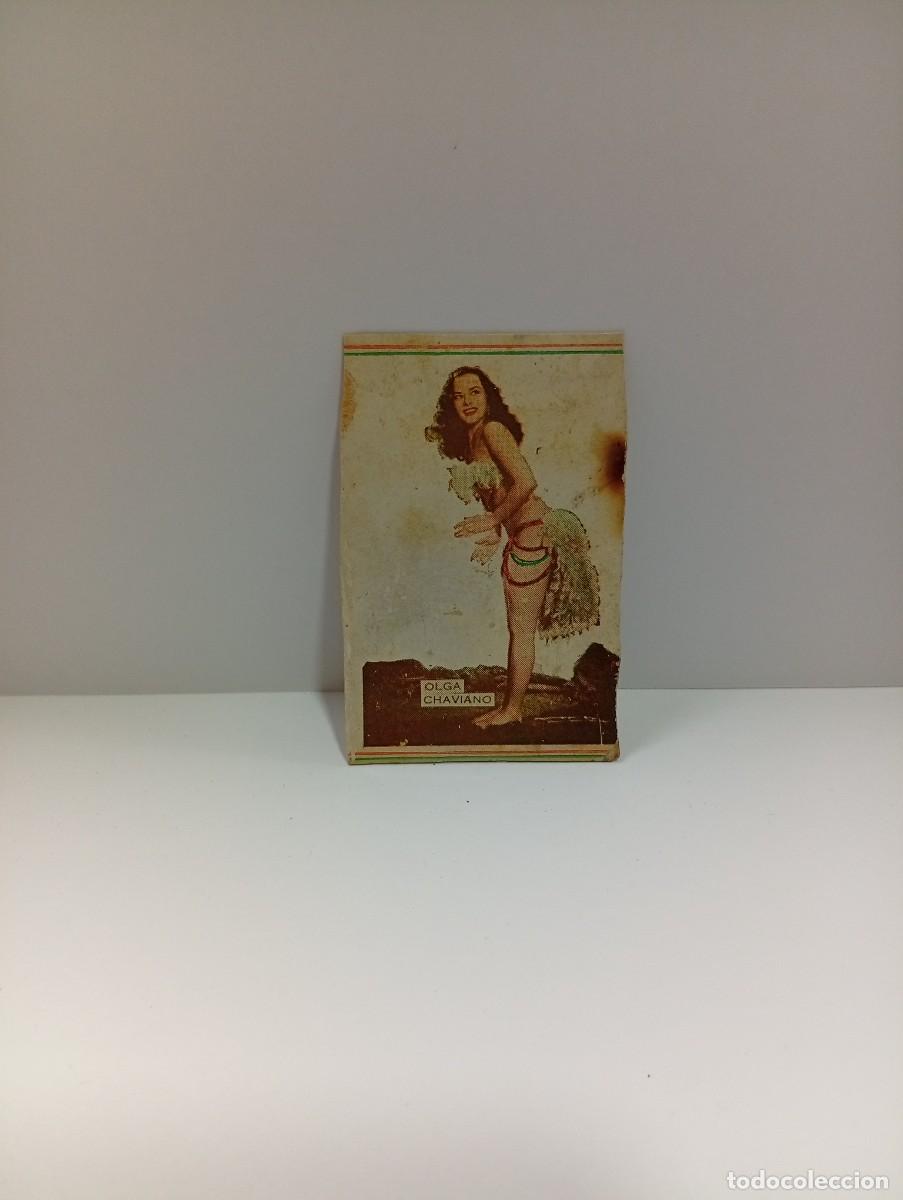 Cajas de cerillas: CUBA. FRONTAL DE CERILLAS ARTISTAS. OLGA CHIVIANO. MEDIDAS : 7 X 4.5 CM APROX.
