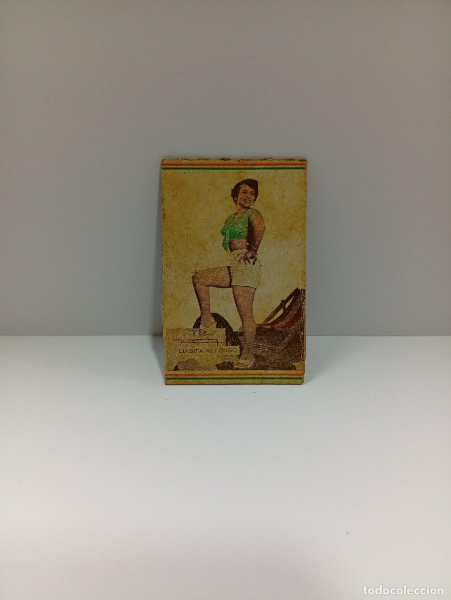 Cajas de cerillas: CUBA. FRONTAL DE CERILLAS ARTISTAS. LUISITA AALFONSO. MEDIDAS : 7 X 4.5 CM APROX.