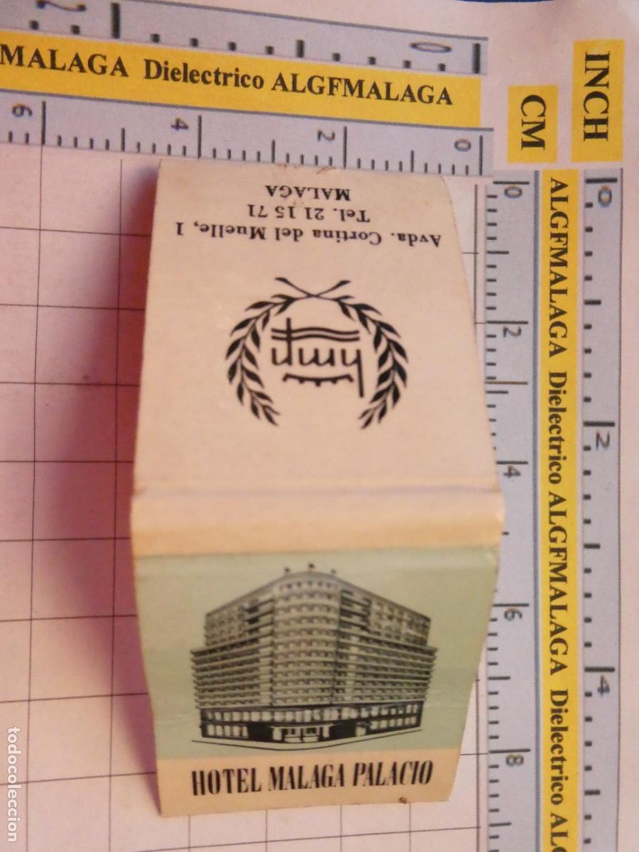 Cajas de cerillas: CAJA CAJETILLA DE CERILLAS DE HOTELES. HOTEL M&Aacute;LAGA PALACIO
