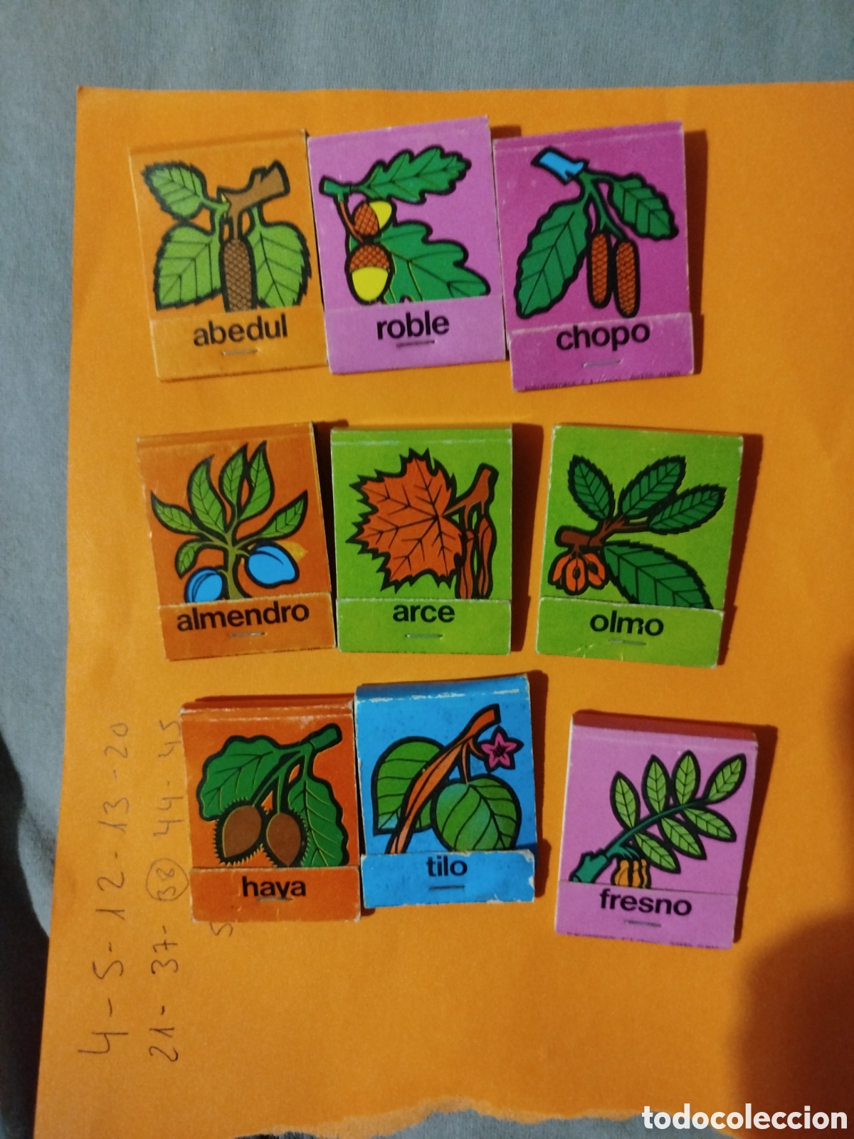 Cajas de cerillas: 9 cajas cerillas arboles publifosforos