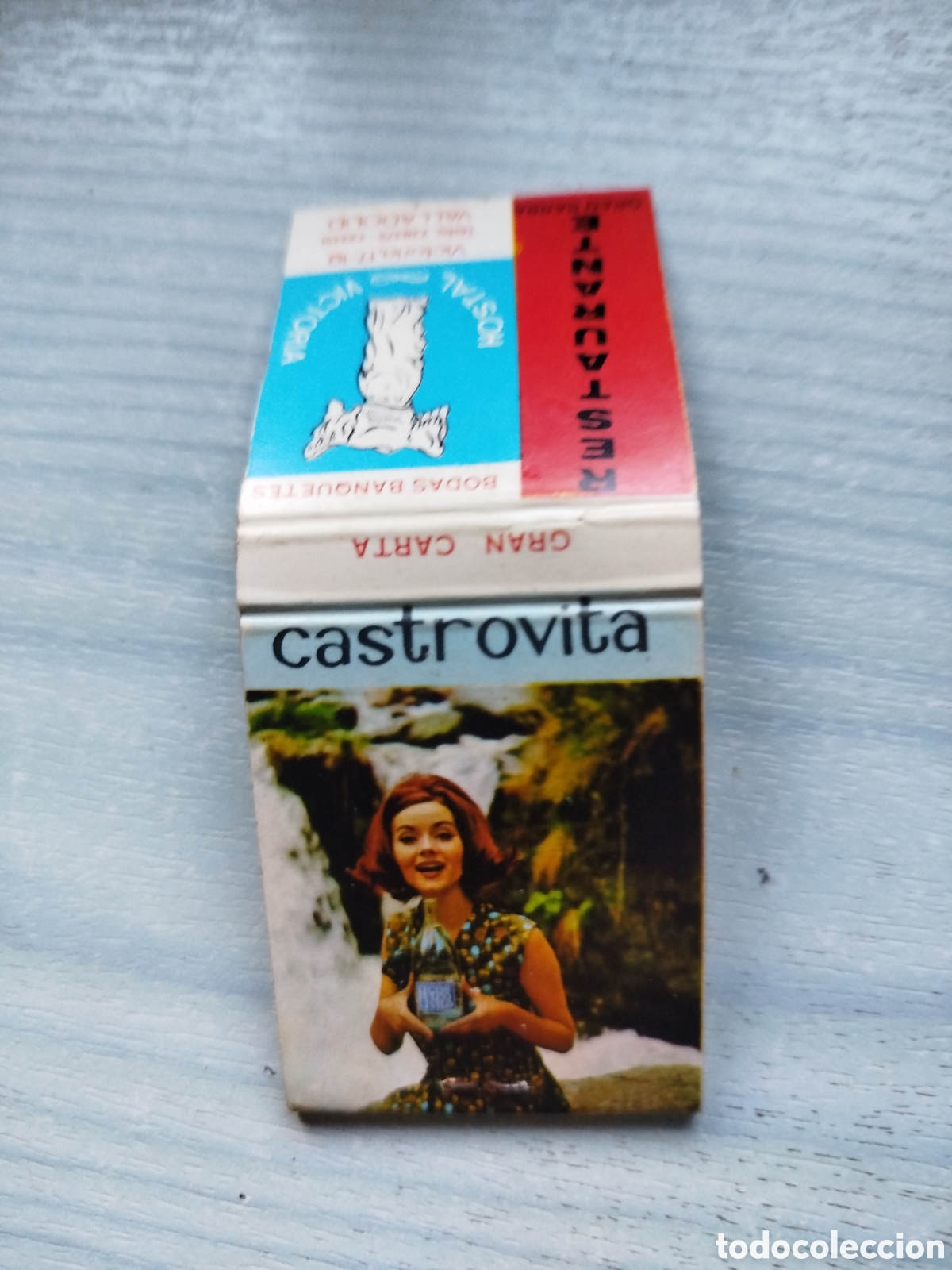 Cajas de cerillas: Cerillas bebidas agua castrovita
