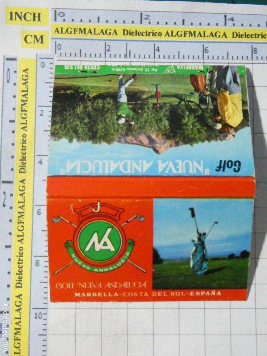 Cajas de cerillas: CAJA CAJETILLA DE CERILLAS. GOLF NUEVA ANDALUC&Iacute;A MARBELLA.