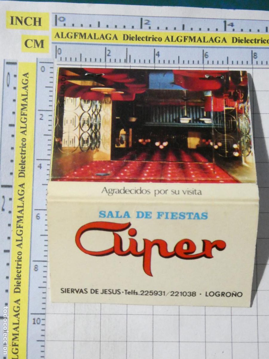Cajas de cerillas: CAJA CAJETILLA DE CERILLAS. DISCOTECA PUB NIGHT CLUB SALA FIESTAS CLIPER LOGRO&Ntilde;O