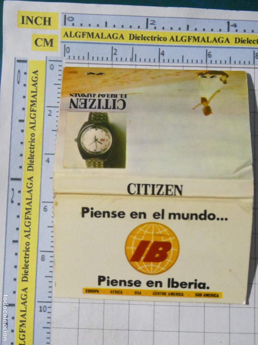 Cajas de cerillas: CAJA CAJETILLA DE CERILLAS. AVIONES AEROLINEAS. IBERIA RELOJES CITIZEN