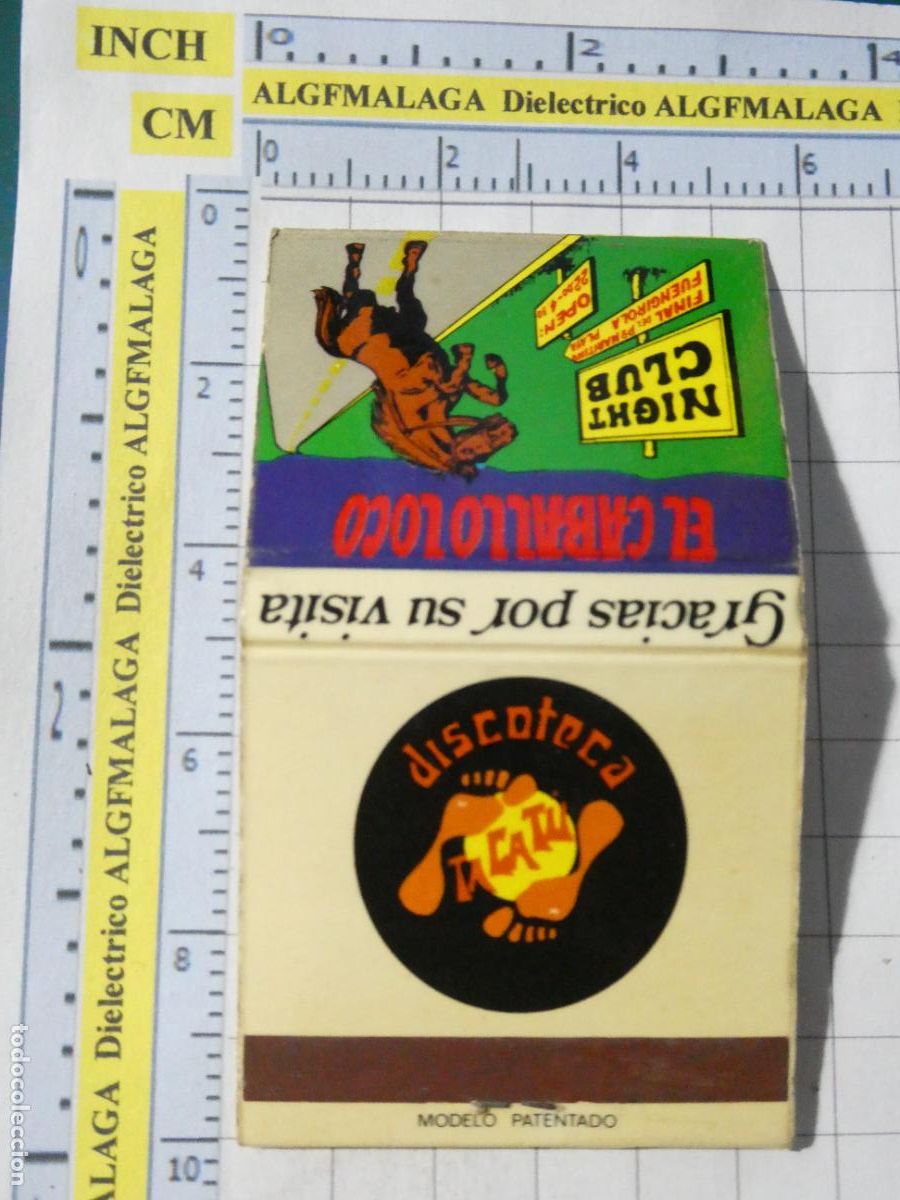 Cajas de cerillas: CAJA CAJETILLA DE CERILLAS DISCOTECAS NIGHT CLUBS PUBS. DISCOTECA TA CA T&Uacute; CABALLO LOCO FUENGIROLA