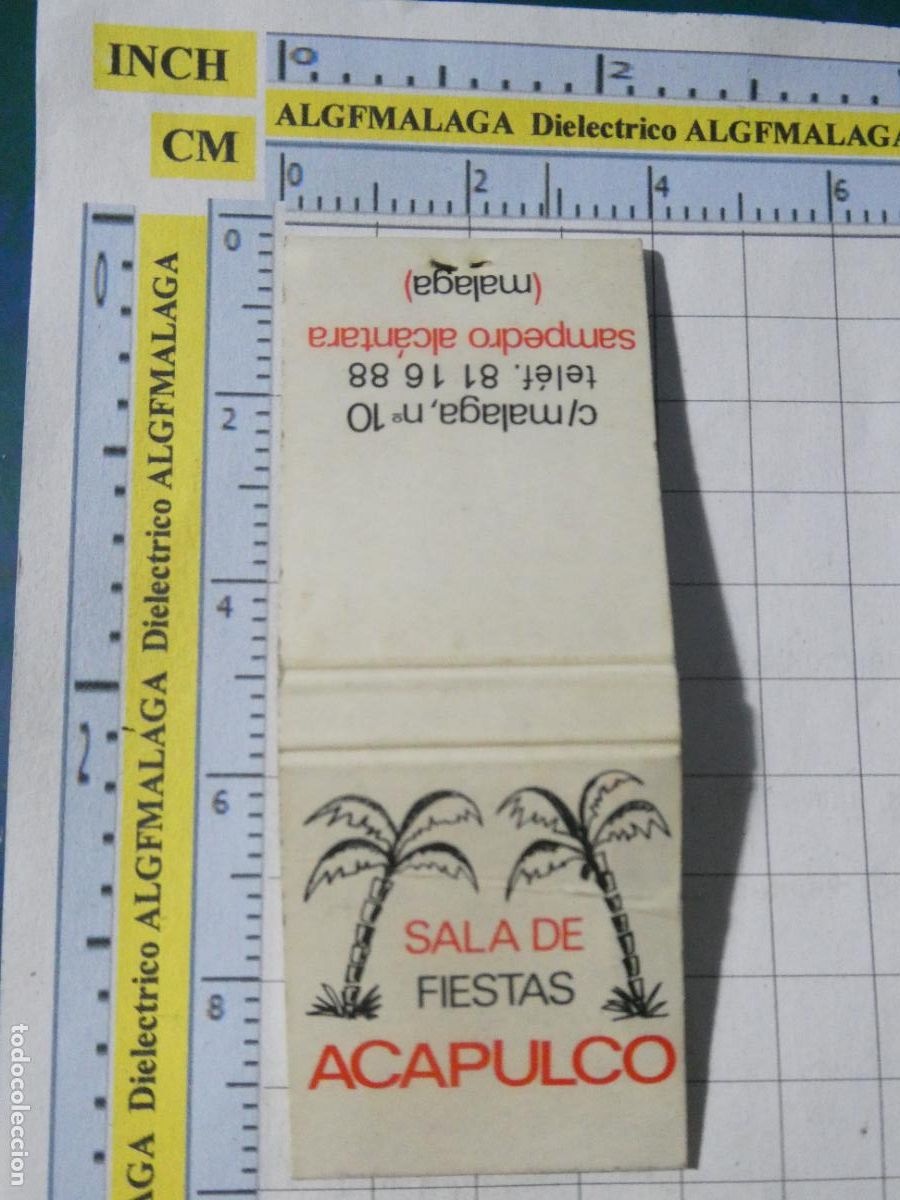 Cajas de cerillas: CAJA CAJETILLA DE CERILLAS DISCOTECAS NIGHT CLUBS PUBS. SALA FIESTAS ACAPULCO SAN PEDRO ALC&Aacute;NTARA