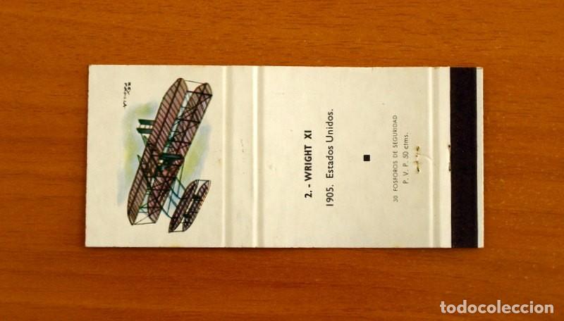 Cajas de cerillas: Aviones - N&ordm; 2 Wright XI, 1905 Estados Unidos - Carterita de cerillas - Fosforera Espa&ntilde;ola