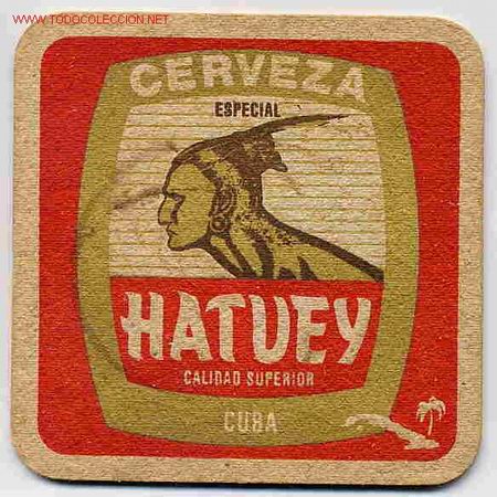 Coleccionismo de cervezas: POSAVASO CERVEZA HATUEY CUBA , ANTIGUO , ORIGINAL , RB
