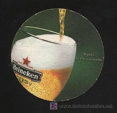 Coleccionismo de cervezas: posavasos- cerveza heineken