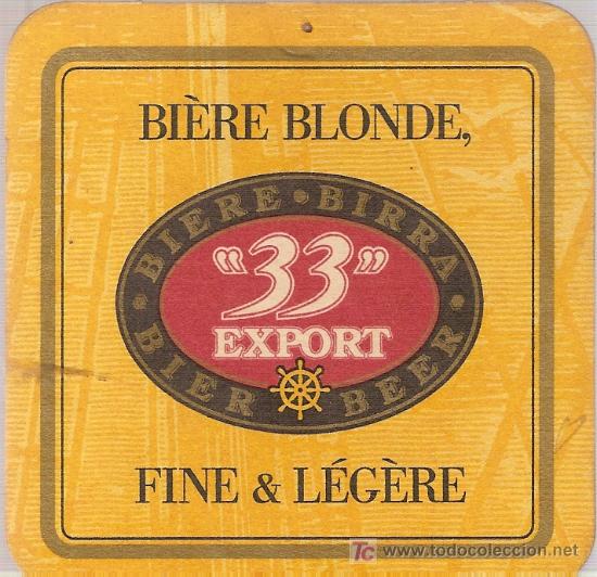 Coleccionismo de cervezas: Posavasos de cerveza 33 export. - Foto 1