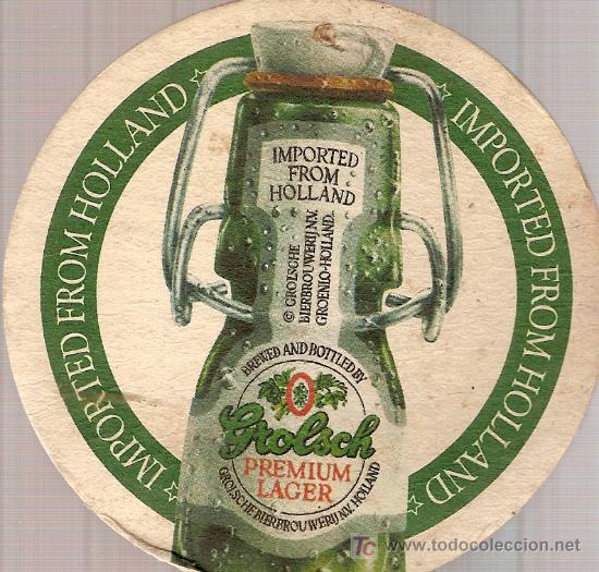 Coleccionismo de cervezas: Posavasos de cerveza 'Grolsch'. Holanda.
