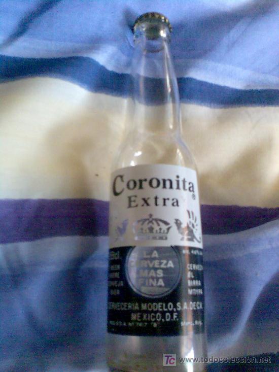 Coleccionismo de cervezas: Botella de cerveza 'Coronita'. Mexico. Vac&iacute;a con chapa.