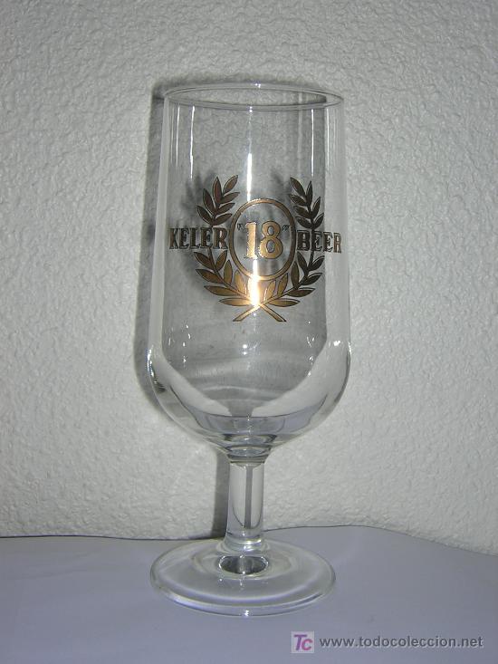 Coleccionismo de cervezas: Antiguo vaso de ceveza keler - Foto 1
