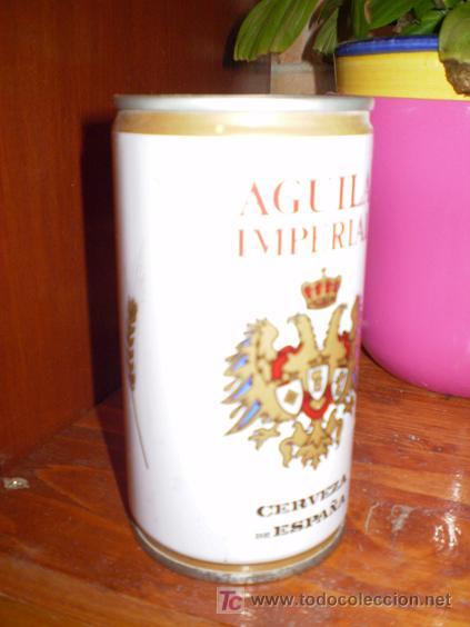 Coleccionismo de cervezas: PRIMERAS LATAS DE CERVEZA EL AGUILA IMPERIAL. PERFECTA.