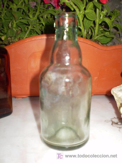 Sammeln von Brauereiartikeln: BOTELLIN DE CERVEZA DE CRISTAL BLANCO.