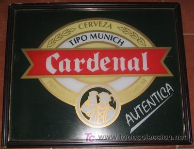Coleccionismo de cervezas: CUADRO CON ANUNCIO DE CERVEZA CARDENAL
