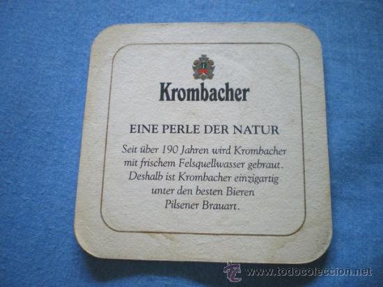 Coleccionismo de cervezas: POSAVASOS CARTON CERVEZA KROMBACHER - Foto 2