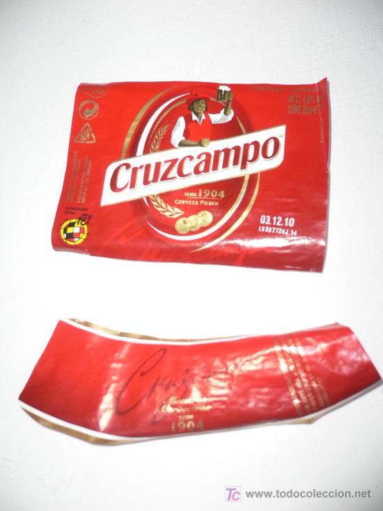 Coleccionismo de cervezas: ETIQUETA CERVEZA CRUZCAMPO