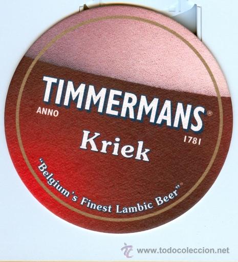 Coleccionismo de cervezas: POSAVASO DE CERVEZA BELGA ** TIMMERMANS KRIEK **