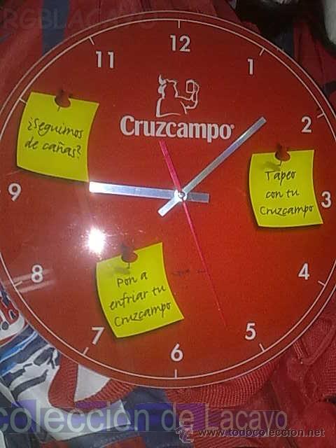 Coleccionismo de cervezas: RELOJ CRUZCAMPO DE 30 CMTS. DE DIAMETRO