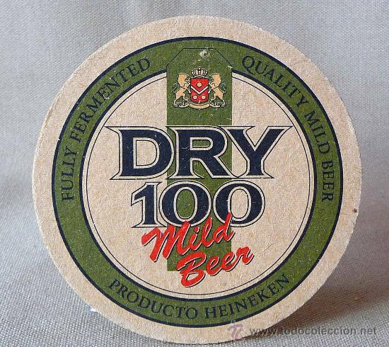 Coleccionismo de cervezas: POSAVASOS, CERVEZA, DRY 100, MILD BEER, HEINEKEN