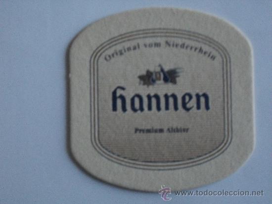 Coleccionismo de cervezas: Posavasos de cerveza hannen.