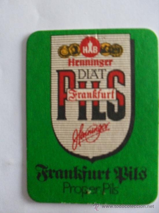 Coleccionismo de cervezas: posavasos cerveza Alemana Henninger