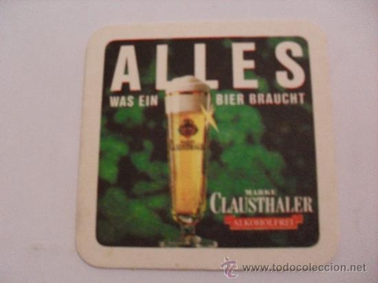 Coleccionismo de cervezas: Posavasos cerveza Alemana Clausthaler