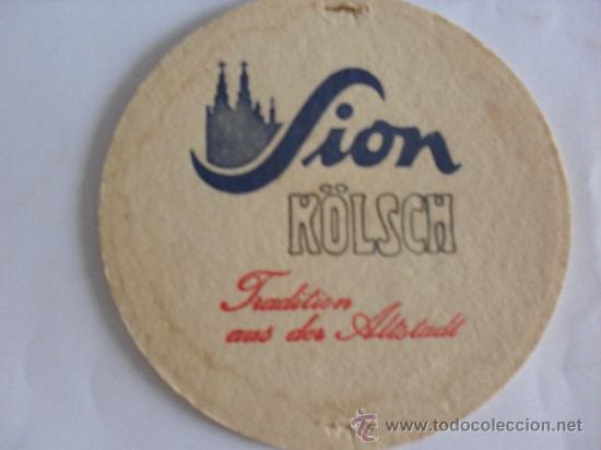 Colecionismo de cervejas: posavasos cerveza Alemana Sion k&ouml;lsch