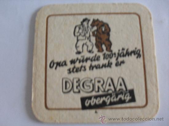 Coleccionismo de cervezas: posavasos cerveza Alemana Degraa 1988