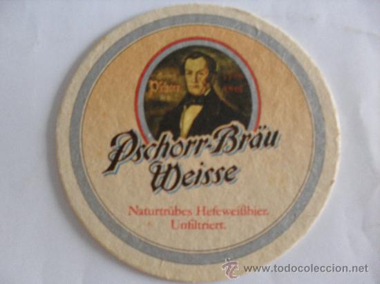 Coleccionismo de cervezas: posavasos cerveza Pschorr-Br&auml;u