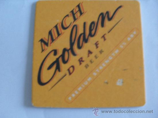Coleccionismo de cervezas: posavasos cerveza Mich Golden