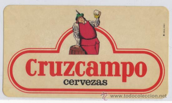 Coleccionismo de cervezas: PEGATINA DE CERVEZA CRUZCAMPO GRANDE 80&acute;S BEBIDA