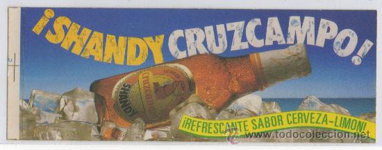 Coleccionismo de cervezas: PEGATINA DE CERVEZA SHANDY CRUZCAMPO 80&acute;S BEBIDA