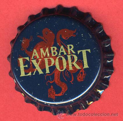 Coleccionismo de cervezas: CHAPA CERVEZA , AMBAR  EXPORT , ORIGINAL , A64
