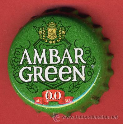 Coleccionismo de cervezas: CHAPA CERVEZA , AMBAR GREEN 0,0  , ORIGINAL , A131