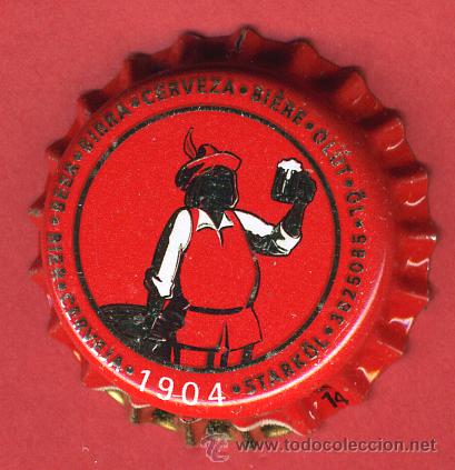 Coleccionismo de cervezas: CHAPA CERVEZA , CRUZCAMPO 1904 ROJA , ORIGINAL , A180