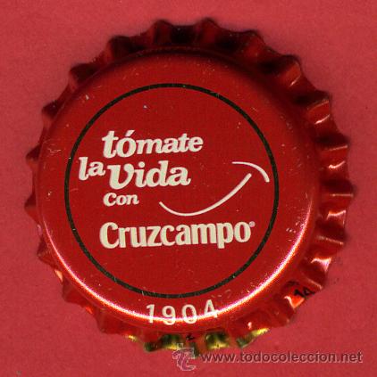 Coleccionismo de cervezas: CHAPA CERVEZA , CRUZCAMPO TOMATE LA VIDA CON , ORIGINAL , A236