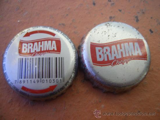 Coleccionismo de cervezas: 2 ANTIGUAS CHAPAS BEER BIRRA BIER CERVEZA BRAHMA (1). BRASIL.---LOTE N. 973--CARMANJO