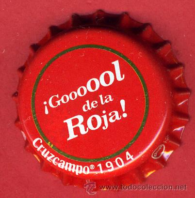 Coleccionismo de cervezas: CHAPA CERVEZA , CERVEZAS CRUZCAMPO , GOOOL DE LA ROJA , 1904 , ORIGINAL , B459