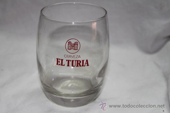 Coleccionismo de cervezas: ANTIGUO VASO CERVEZA EL TURIA - Foto 1
