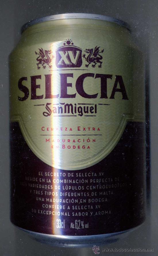 Coleccionismo de cervezas: LATA CERVEZA vacia 33cl - SAN MIGUEL SELECTA - - cad 2010