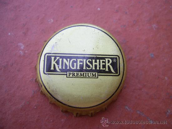 Coleccionismo de cervezas: TAP&Oacute;N CORONA BOTTLE CAP CHAPA CERVEZA KINGFISHER (2).INDIA.FAB. CHAPA. OC. ---LOTE N. 1423--CARMANJO