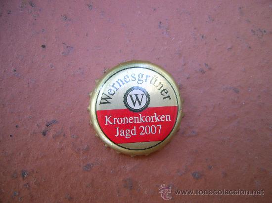 Sammeln von Brauereiartikeln: CHAPA CERVEZA WERNESGR&Uuml;NER (KRONENKORKEN JAGD 2007). ALEMANIA. FAB. CHAPA: HB.--LOTE N. 20--CARMANJO