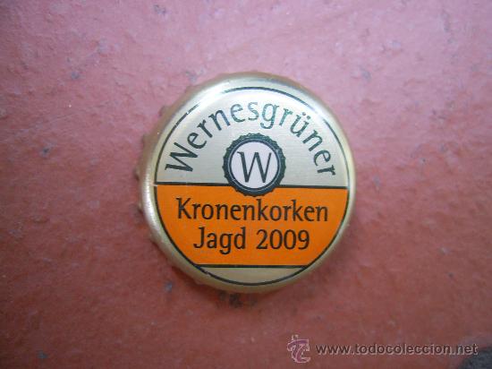 Coleccionismo de cervezas: TAP&Oacute;N CORONA CHAPA CERVEZA WERNESGR&Uuml;NER (5) KRONENKORKEN JAGD 2009.ALEMANIA.--LOTE N. 1339--CARMANJO